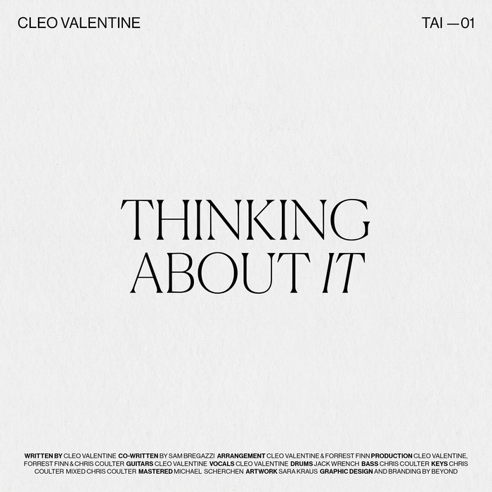 Cleo Valentine – “Thinking About It” CD cover 3