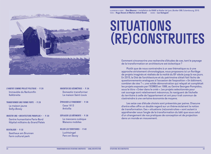 Construire réversible (2017) and  Transformation des situations construites (2020) by Canal architecture 7