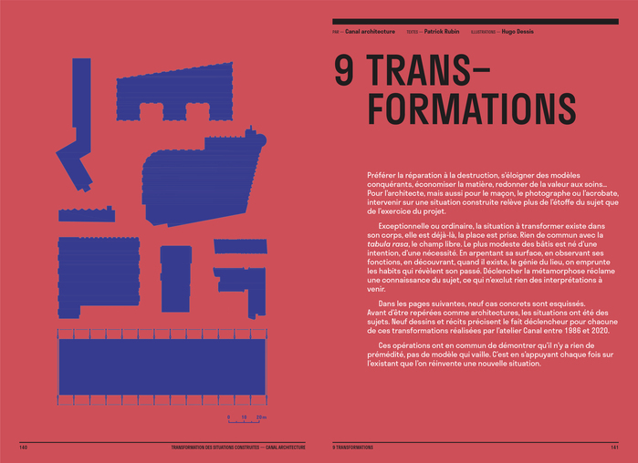 Construire réversible (2017) and  Transformation des situations construites (2020) by Canal architecture 8