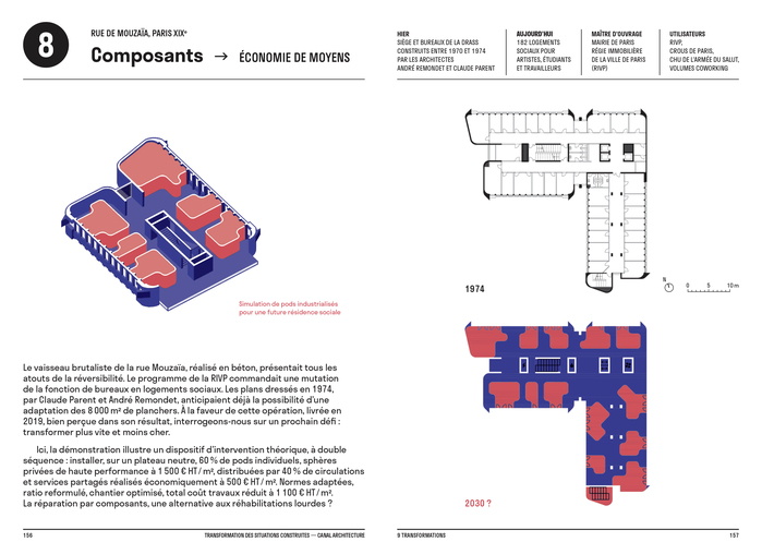Construire réversible (2017) and  Transformation des situations construites (2020) by Canal architecture 9