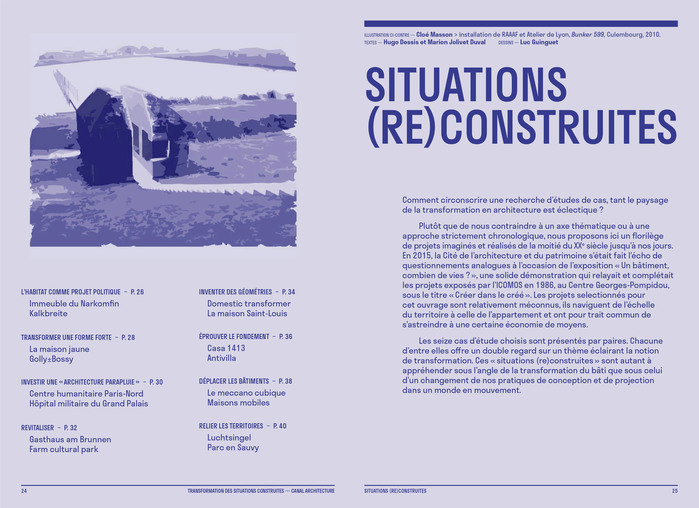 Construire réversible (2017) and  Transformation des situations construites (2020) by Canal architecture 11