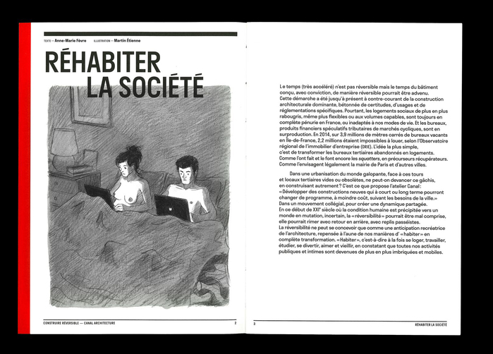 Construire réversible (2017) and  Transformation des situations construites (2020) by Canal architecture 2