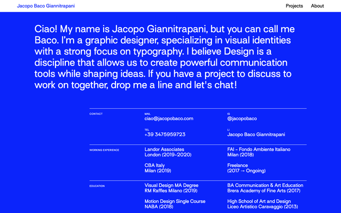 Jacopo Baco Giannitrapani website 6