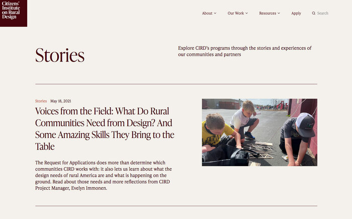 Citizens’ Institute on Rural Design website 5