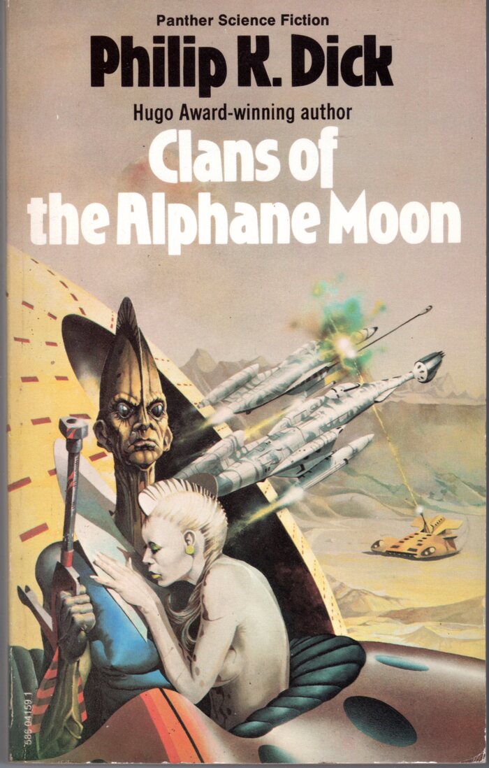 Clans of the Alphane Moon (1975). Cover art by Peter Andrew Jones. [More info on ISFDB]