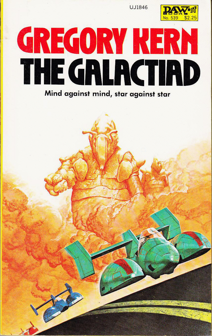 The Galactiad (Cap Kennedy #17, 1983). Cover art by Wayne Barlowe. [More info on ISFDB]