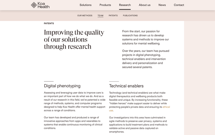 Koa Health website 5