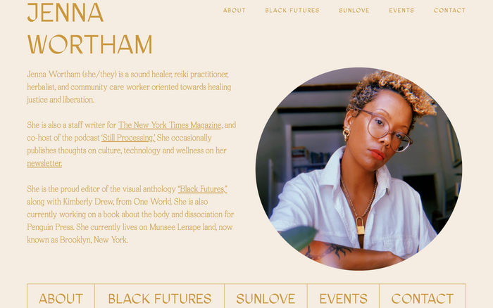 Jenna Wortham personal website 1