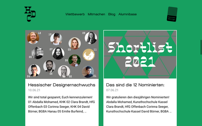 Hessen Design Competition website (2020) 3