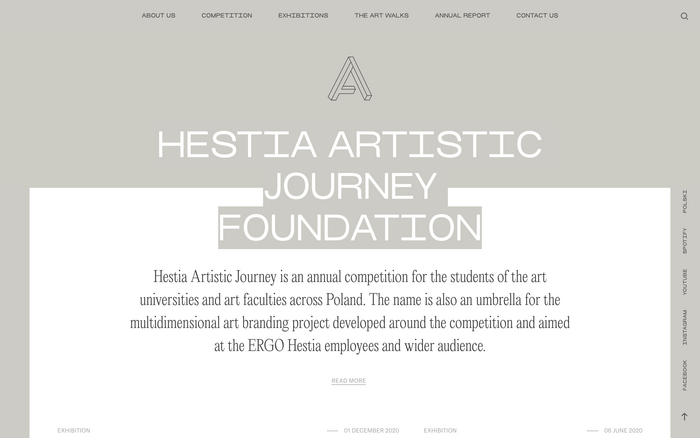 Hestia Artistic Journey website 1