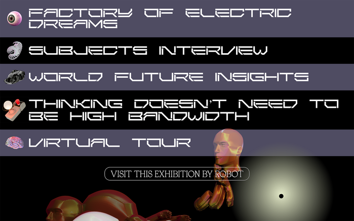 The Factory of Electric Dreams exhibition website 2