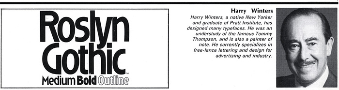Roslyn Gothic and its designer, Harry Winters, as shown in Industrial Art Methods, December 1972. Roslyn Gothic isn&rsquo;t yet shown in a VGC catalog dated 1972, indicating it must have been new when the magazine came out.