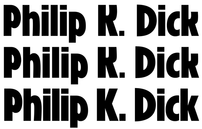 Three digital revivals of Roslyn Gothic Bold. From top to bottom:
1. Roslyn Gothic LP Regular (LetterPerfect, 1990)
2. Roslyn MN Bold (ITF Mecanorma)
3. Ryder Gothic Pro Bold (Red Rooster, 2010)