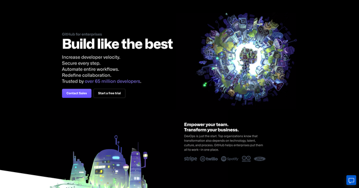 GitHub website (2021) 2