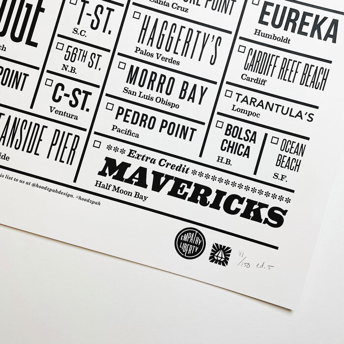 “California Surf Checklist” poster 2