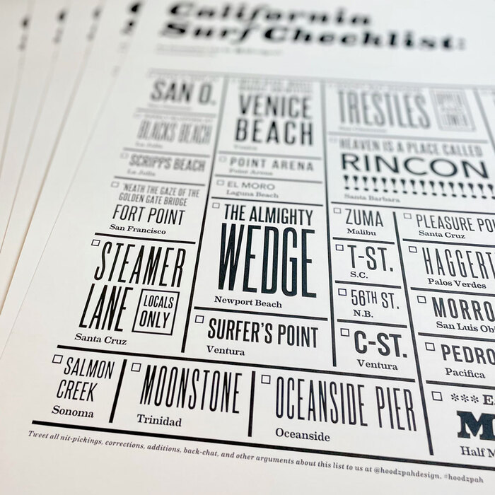 “California Surf Checklist” poster 5