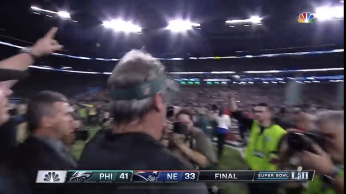 The final score of Super Bowl 52, shown in Ringside.