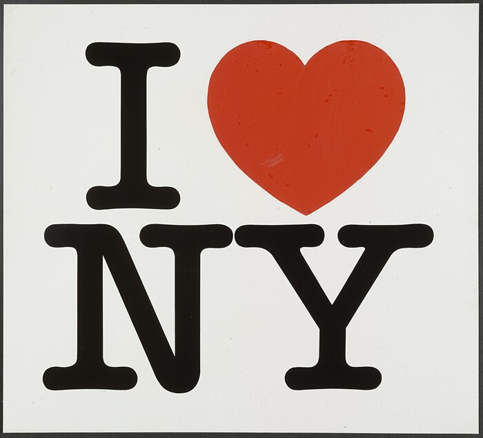 &ldquo;I ❤️ NY&rdquo; presentation board, two-line version, 1976, as archived in MoMA&rsquo;s permanent collection.