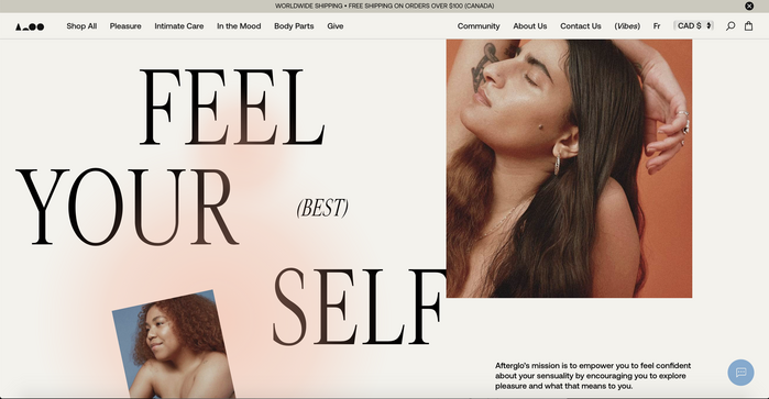 Afterglo website 2