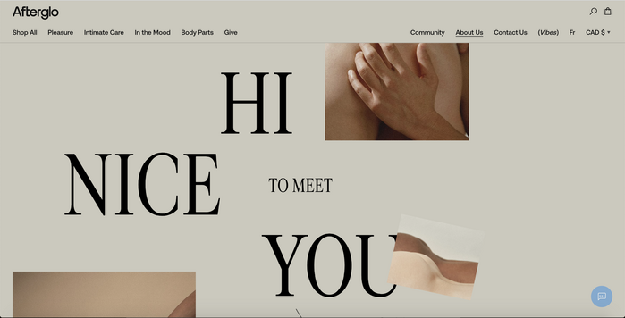 Afterglo website 1