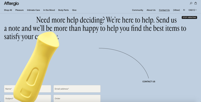 Afterglo website 9