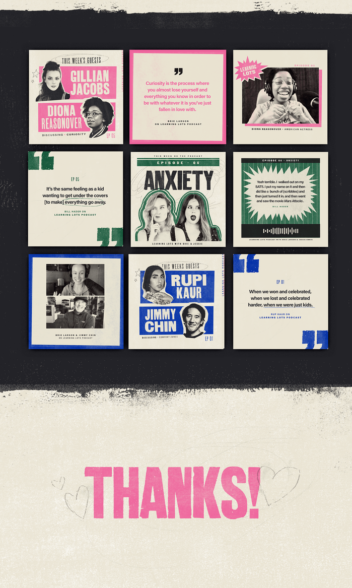 Learning Lots podcast: social media graphics.