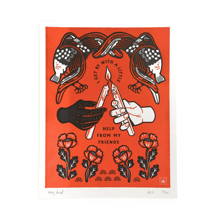“My Friends” letterpress prints 2