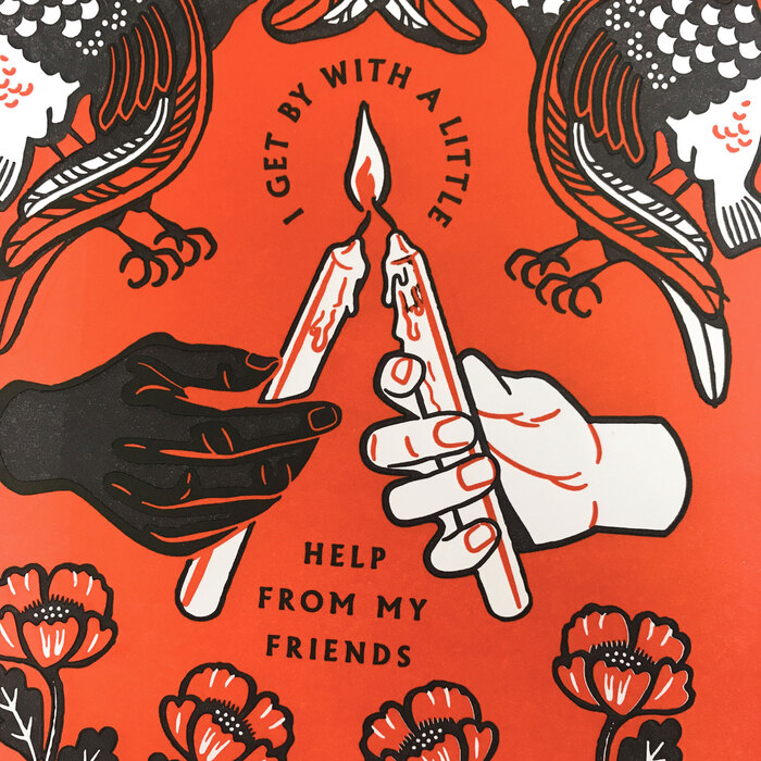 “My Friends” letterpress prints 1