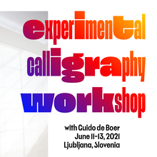 Experimental calligraphy workshop, Ljubljana