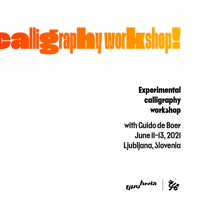 Experimental calligraphy workshop, Ljubljana 7