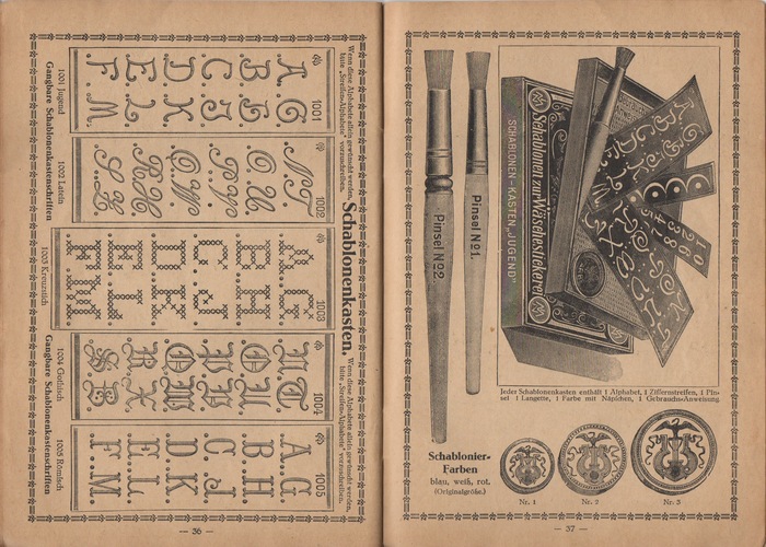 Monogramme zur Wäsche-Stickerei, Johann Merkenthaler catalog 4