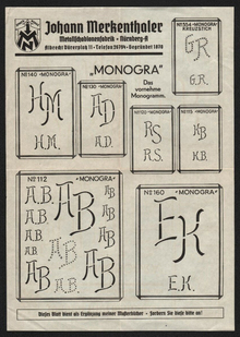 Johann Merkenthaler leaflet (1930s)