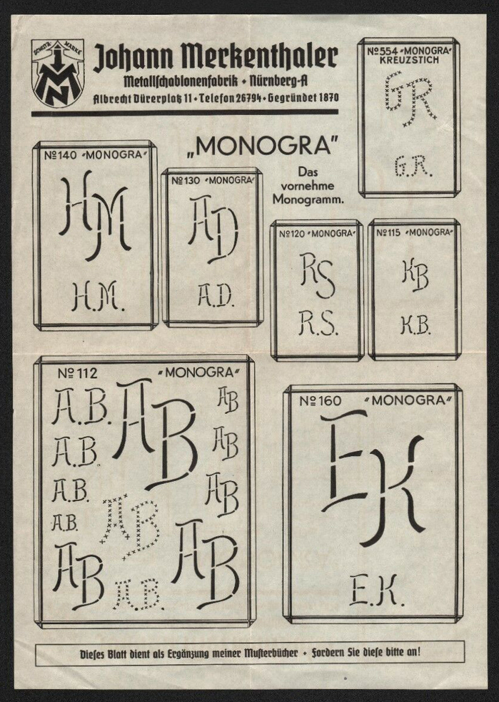 Johann Merkenthaler leaflet (1930s)