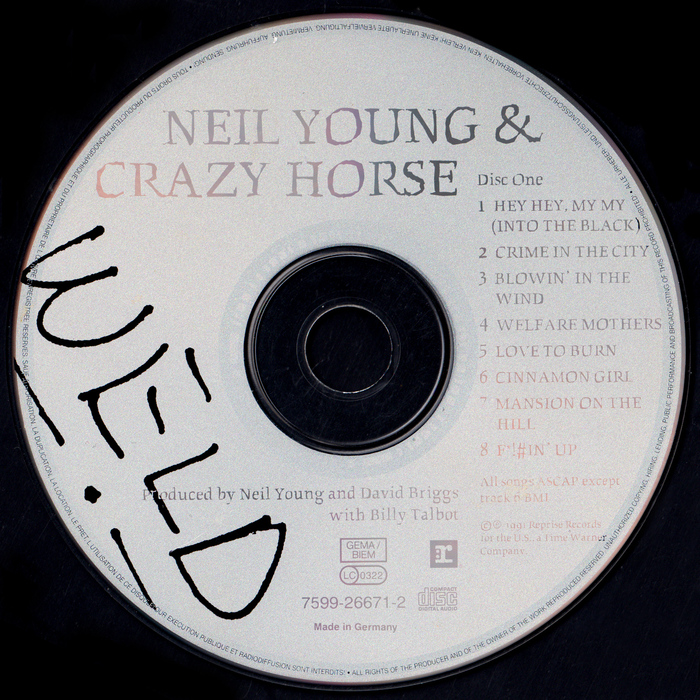 Neil Young &amp; Crazy Horse – Weld album art 3