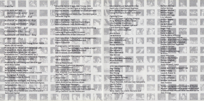 Inner side of the insert (Disc One).