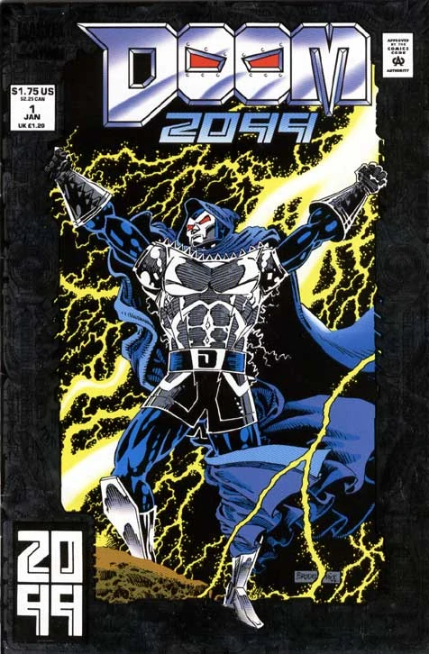 Doom 2009 #1 was published in January 1993. “Doom” is hand-drawn, while “2099” is set in .