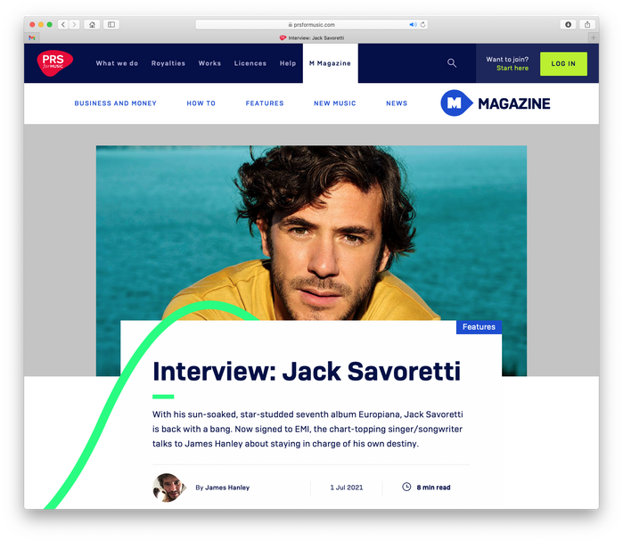 PRS for Music website 8