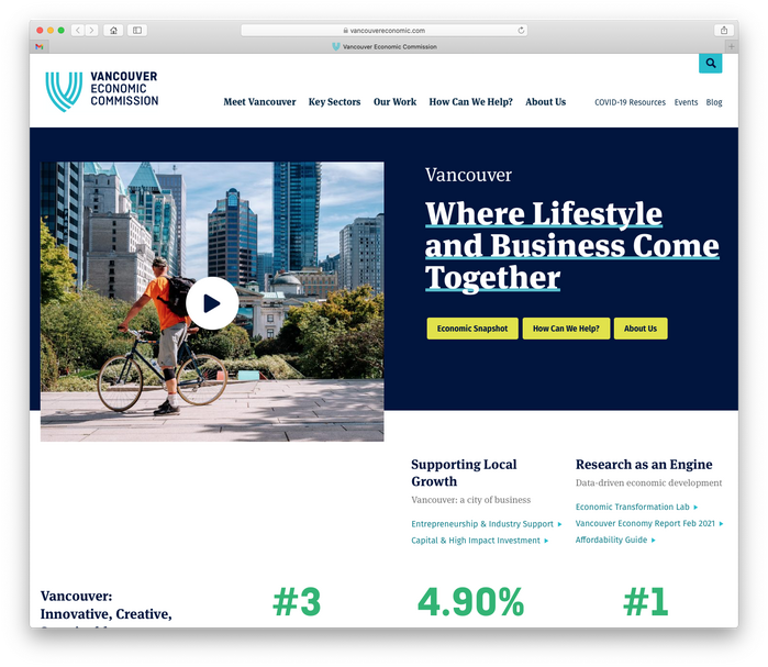 Vancouver Economic Commission website 2