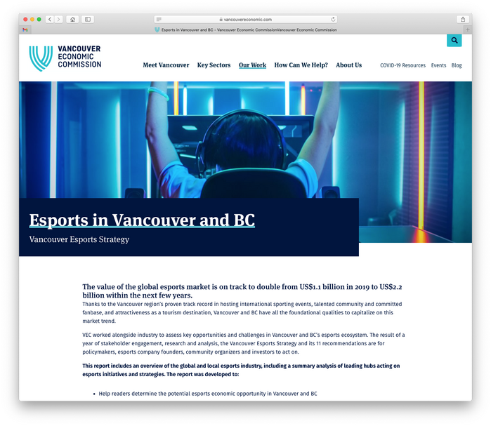 Vancouver Economic Commission website 4