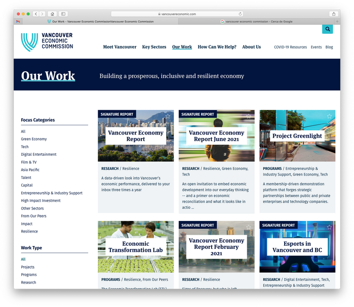Vancouver Economic Commission website 6