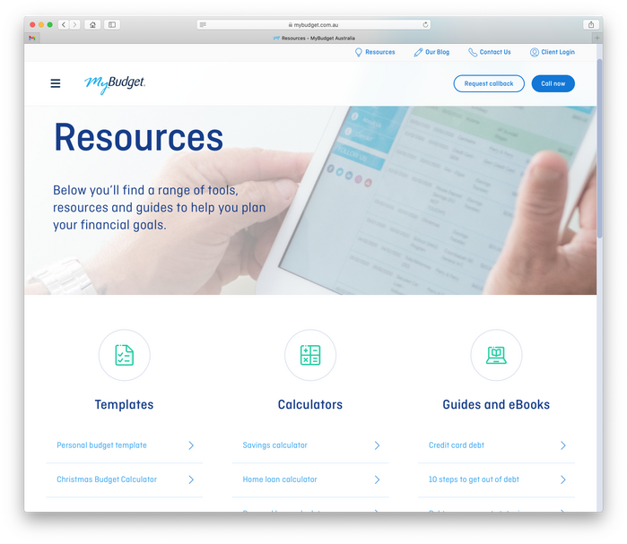 MyBudget website and logo 8