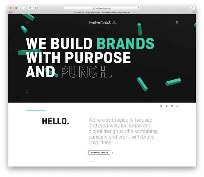 Twelve Yards Out website 1