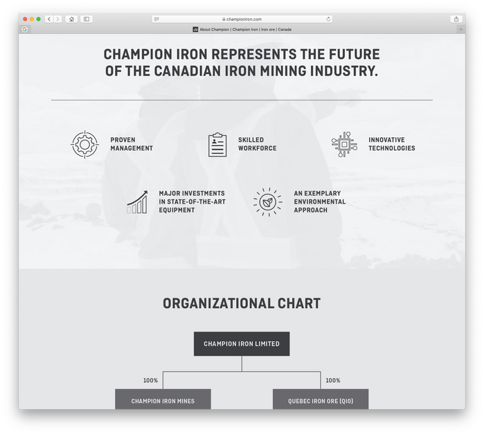 Champion Iron website 5