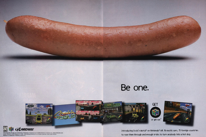 The full 2-page spread of the magazine print ad.