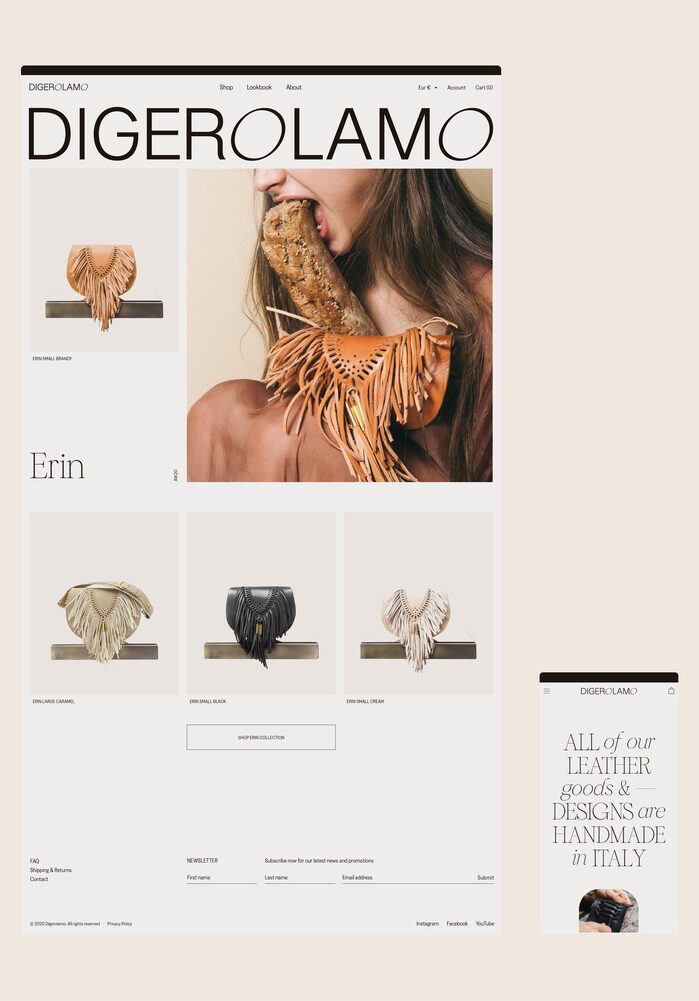 Digerolamo visual identity and website 3