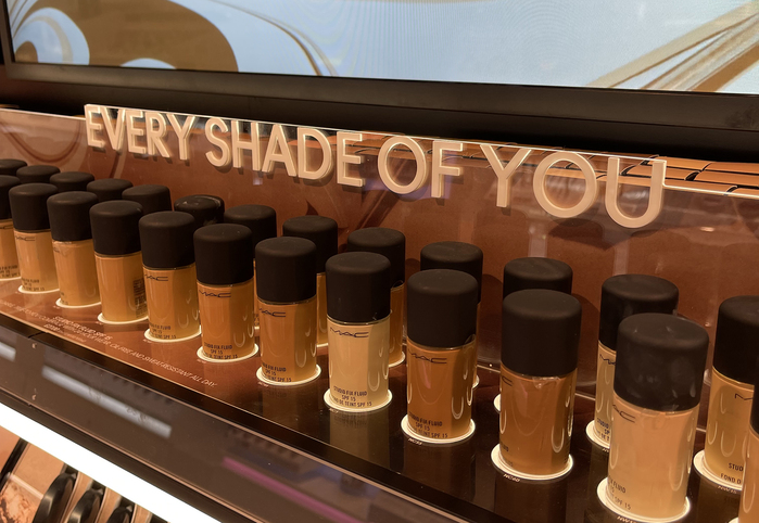 Detail of in-store typography
