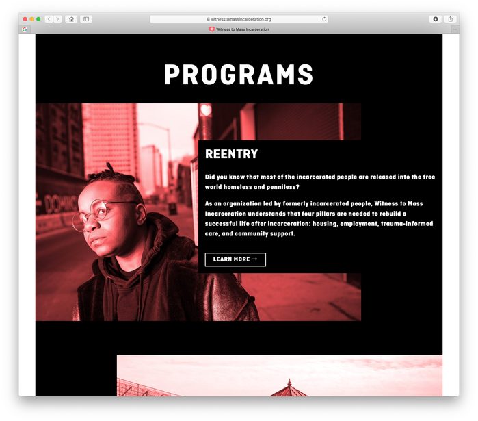 Witness to Mass Incarceration website 3