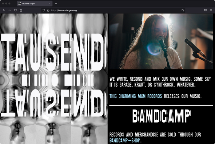 The Tausend Augen website