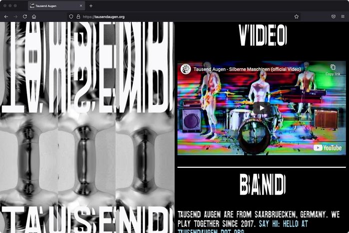 The Tausend Augen website