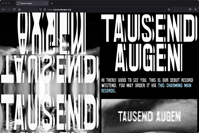 The Tausend Augen website